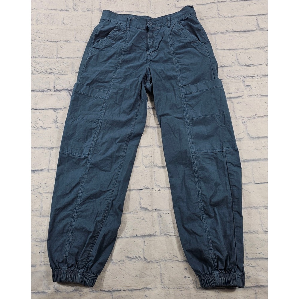 American Eagle Baggy Jogger Womens 2 Blue Stretch Utility Cargo Pants Casual